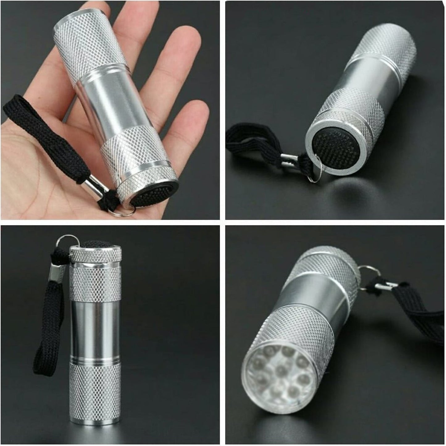 Portable Mini Torch, Super-Bright Mini 3 LED Bulb Pocket Torches - Small Keyring Torch Flashlight for Camping, Hiking, DIY, Travelling, Outdoors and More 3 Battery operated (Battery not included / 1 pc / Mix Color )