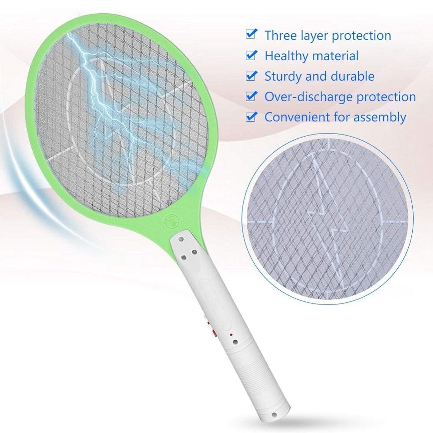 Rechargeable Mosquito Killer Racket – Electric Fly Swatter (1 Pc, Quality Assured)