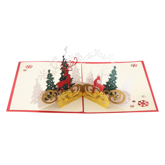 3D -Up Greeting Card (1 Pc): Birthday, Love, Christmas
