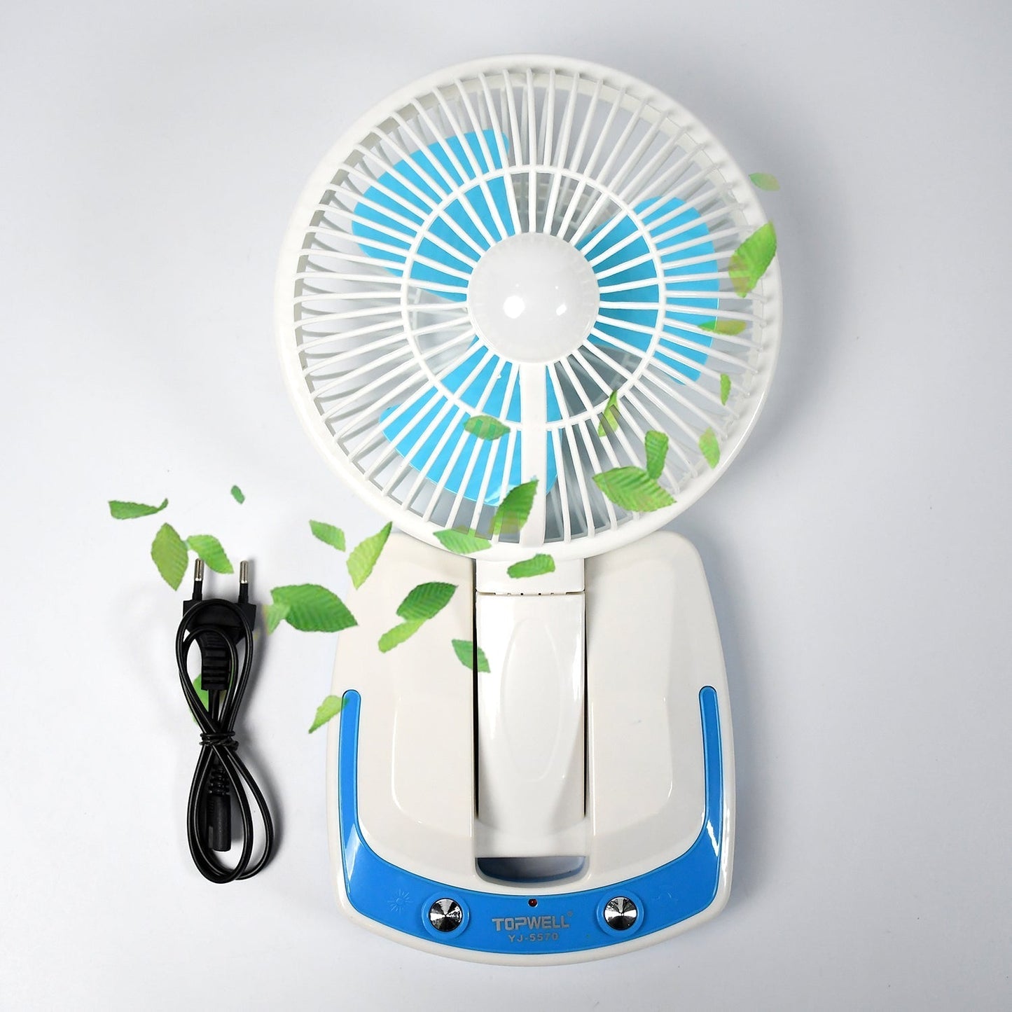 6002 PORTABLE LED LIGHT WITH MINI FAN- YJ 5570