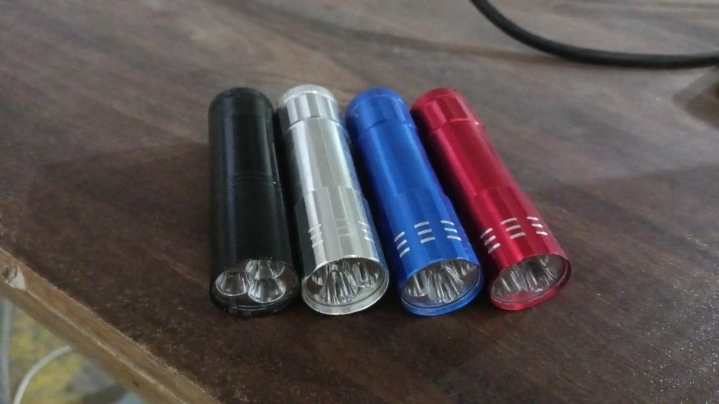 Portable Mini Torch, Super-Bright Mini 3 LED Bulb Pocket Torches - Torch Flashlight for Camping, Hiking, DIY, Travelling, Outdoors and More 3 Battery operated (Battery not included / 1 pc / Mix Color )
