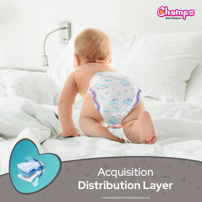 Champs baby diaper pants XL, 54 pcs, for soft and dry protection