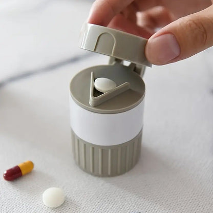 4-in-1 Medicine Cutter, Crusher, Storage Box for Pills