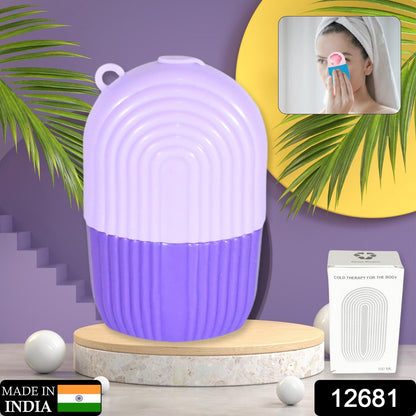 Beauty Ice Roller for Face & Eye Massage (Reusable, Purple)